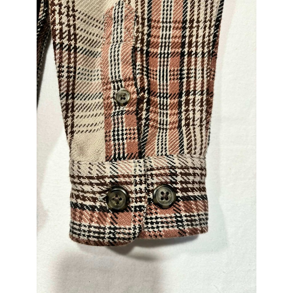 Carhartt Women Loose Fit Twill Shirt Jac Plaid XS TW5991-W Brown Tan New - Picture 5 of 11